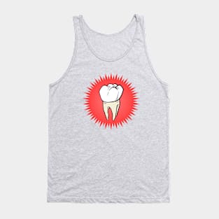 Molar freshly extracted on a red starburst Tank Top